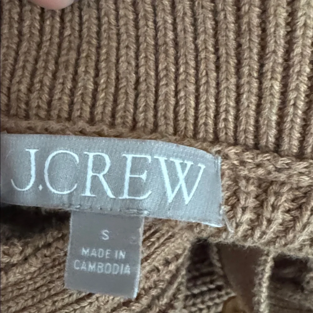J Crew Ribbed cotton button-collar sweater Size S